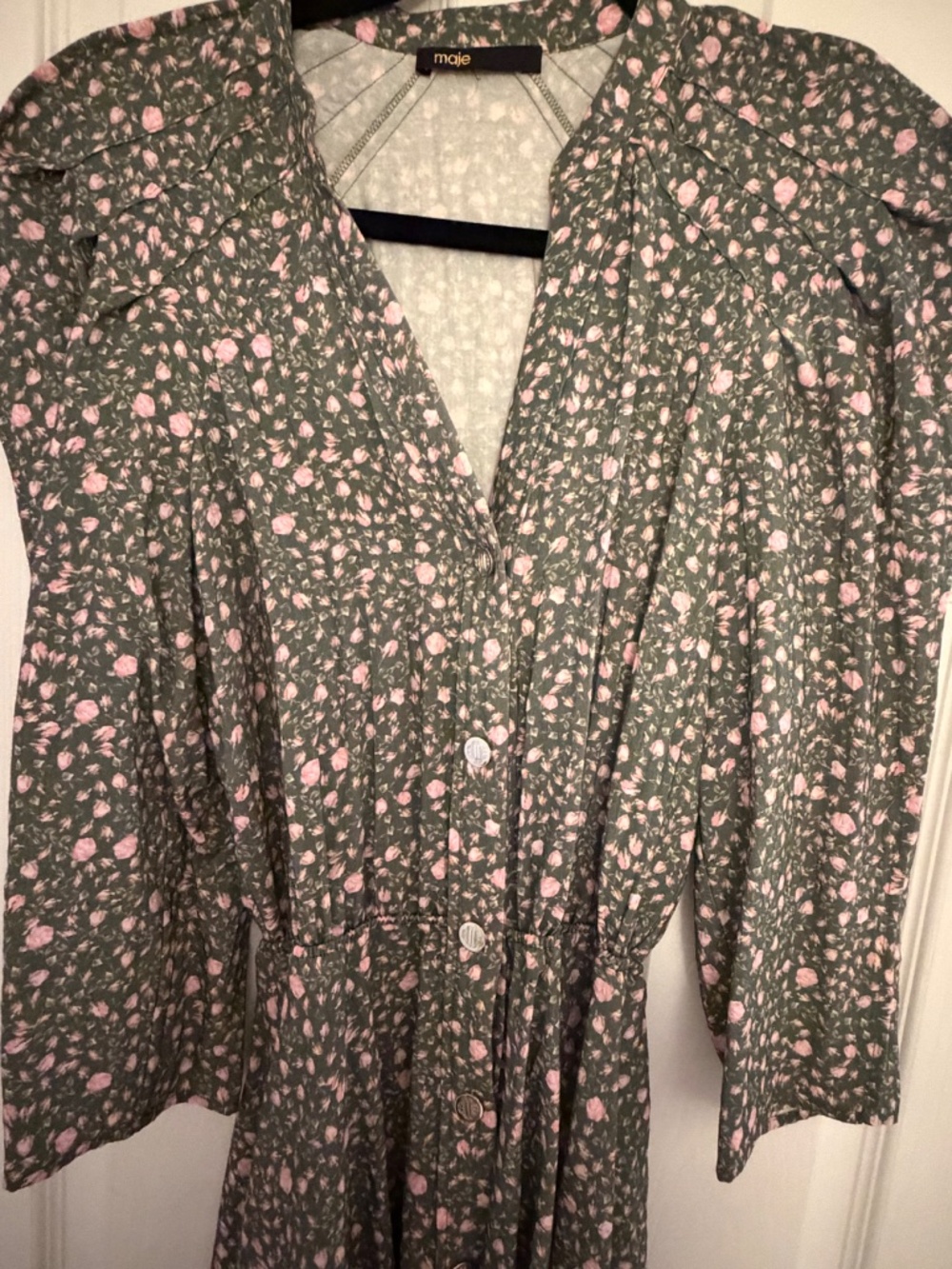 Maje dress with pink flower design - Picture 2 of 3
